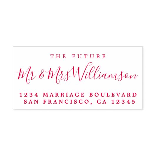 Chic Script Future Mr. Wedding Rücksendeadresse Permastempel (Design)