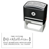 Chic Script Future Mr. Wedding Rücksendeadresse Permastempel (Beispiel)