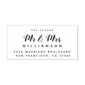 Chic Script Future Mr. Wedding Rücksendeadresse Permastempel (Design)