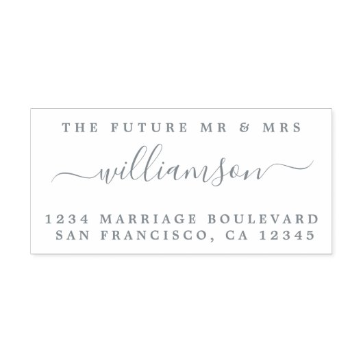Chic Script Future Mr. Wedding Rücksendeadresse Permastempel (Design)