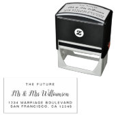 Chic Script Future Mr. Wedding Rücksendeadresse Permastempel (Beispiel)