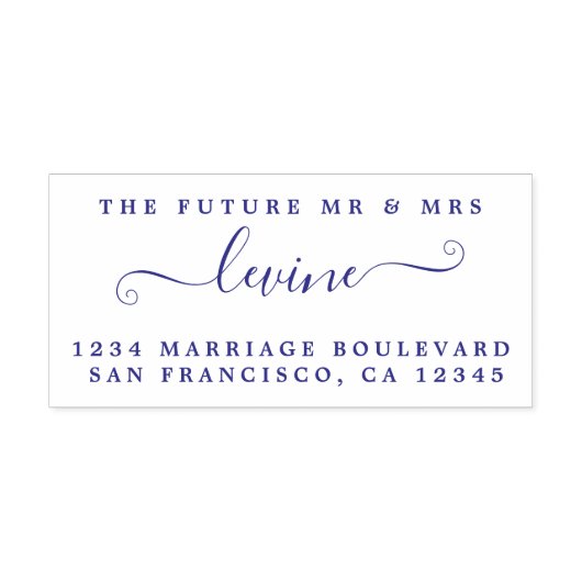 Chic Script Future Mr. Wedding Rücksendeadresse Permastempel (Design)