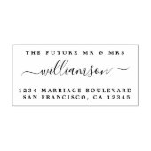 Chic Script Future Mr. Wedding Rücksendeadresse Permastempel (Design)
