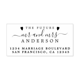 Chic Script Future Mr. Wedding Rücksendeadresse Permastempel