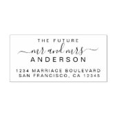 Chic Script Future Mr. Wedding Rücksendeadresse Permastempel (Design)