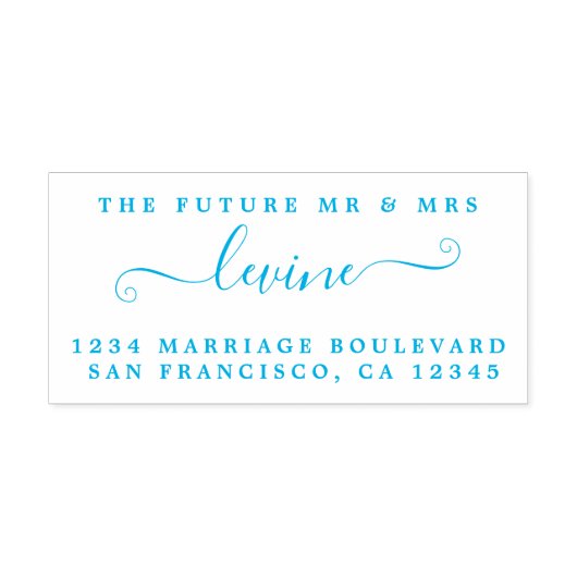 Chic Script Future Mr. Wedding Rücksendeadresse Permastempel (Design)