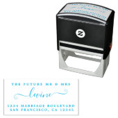 Chic Script Future Mr. Wedding Rücksendeadresse Permastempel (Beispiel)