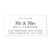 Chic Script Future Mr. Wedding Rücksendeadresse Permastempel (Design)