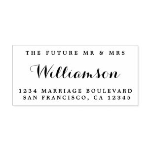 Chic Script Future Mr. Wedding Rücksendeadresse Permastempel