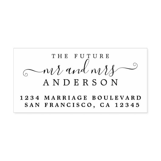 Chic Script Future Mr. Wedding Rücksendeadresse Permastempel (Design)