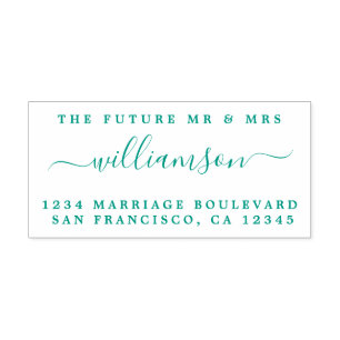 Chic Script Future Mr. Wedding Rücksendeadresse Permastempel