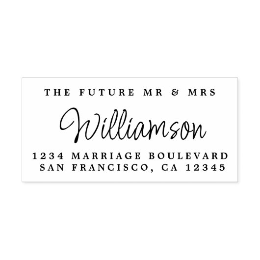 Chic Script Future Mr. Wedding Rücksendeadresse Permastempel (Design)