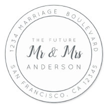 Chic Script Future Mr. Wedding Rücksendeadresse