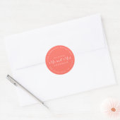 Chic Script Future Mr. Wedding Rücksendeadresse Runder Aufkleber (Umschlag)