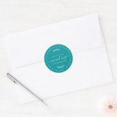 Chic Script Future Mr. Wedding Rücksendeadresse Runder Aufkleber (Umschlag)