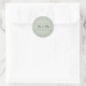 Chic Script Future Mr. Wedding Rücksendeadresse Runder Aufkleber (Tasche)