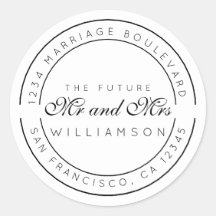 Chic Script Future Mr. Wedding Rücksendeadresse