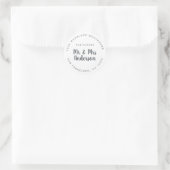 Chic Script Future Mr. Wedding Rücksendeadresse Runder Aufkleber (Tasche)