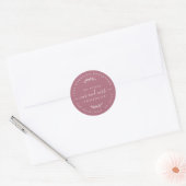 Chic Script Future Mr. Wedding Rücksendeadresse Runder Aufkleber (Umschlag)