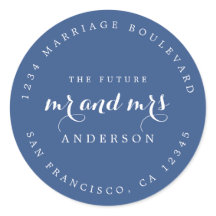 Chic Script Future Mr. Wedding Rücksendeadresse