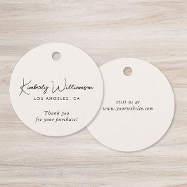 Chic Script Geschäft Dankeschön-Geschenk-Tag Geschenkanhänger