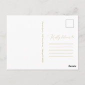 Chic Script Grad Ankündigung Festive Gold Glitzer Postkarte (Rückseite)