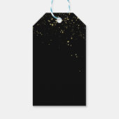 Chic Script Grad Ankündigung Gold Glitzer Geschenkanhänger (Rückseite)