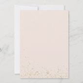 Chic Script Grad Party Save the Date Gold Glitzer Einladung (Rückseite)