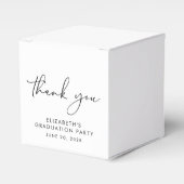 Chic Script Graduation Party Danke Geschenkschachtel (Vorderseite)