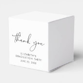 Chic Script Graduation Party Danke Geschenkschachtel (Rückseite)