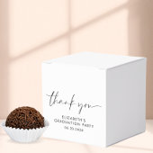 Chic Script Graduation Party Danke Geschenkschachtel