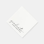 Chic Script Graduation Party Serviette (Ecke)