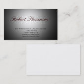 Chic Script Gray Design Business Card Visitenkarte (Vorne/Hinten)
