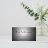 Chic Script Gray Design Business Card Visitenkarte (Stehend Vorderseite)