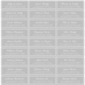 Chic Script Gray Wedding Guest Address Labels (Vorderseite)