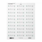 Chic Script Green Foliage Wedding Rücksendeadresse (Vorne)