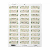 Chic Script Green Foliage Wedding Rücksendeadresse (Vorne)