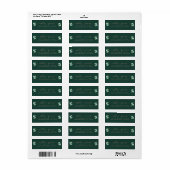 Chic Script Green Foliage Wedding Rücksendeadresse (Vorne)