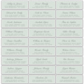 Chic Script Green Wedding Guest Address Labels (Vorderseite)