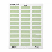 Chic Script Green Wedding Rücksendeadresse (Vorne)