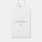 Chic Script Heart Wedding Vielen Dank Foto Geschen Geschenkanhänger (Rückseite)