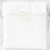 Chic Script | Hochzeit Danke Quadratischer Aufkleber (Tasche)