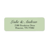 Chic Script Individuelle Name Wedding Rücksendeadr (Vorne)