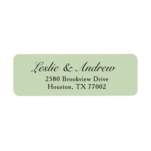 Chic Script Individuelle Name Wedding Rücksendeadr (Vorne)