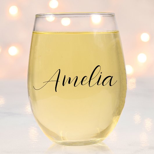 Chic Script-Junggeselinnen-Abschied Weinglas Ohne Stiel