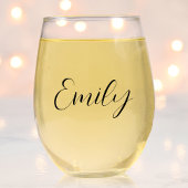 Chic Script-Junggeselinnen-Abschied Weinglas Ohne Stiel