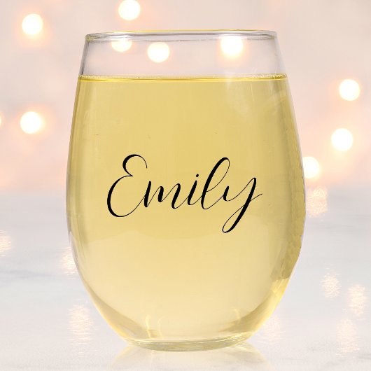 Chic Script-Junggeselinnen-Abschied Weinglas Ohne Stiel