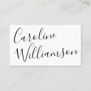 Chic Script Kalligrafie Elegantes Modernes Monogra Visitenkarte