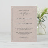 Chic Script Kraft Paper Wedding Einladung (Stehend Vorderseite)