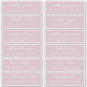 Chic Script Lila Wedding Guest Address Labels (Vorderseite)